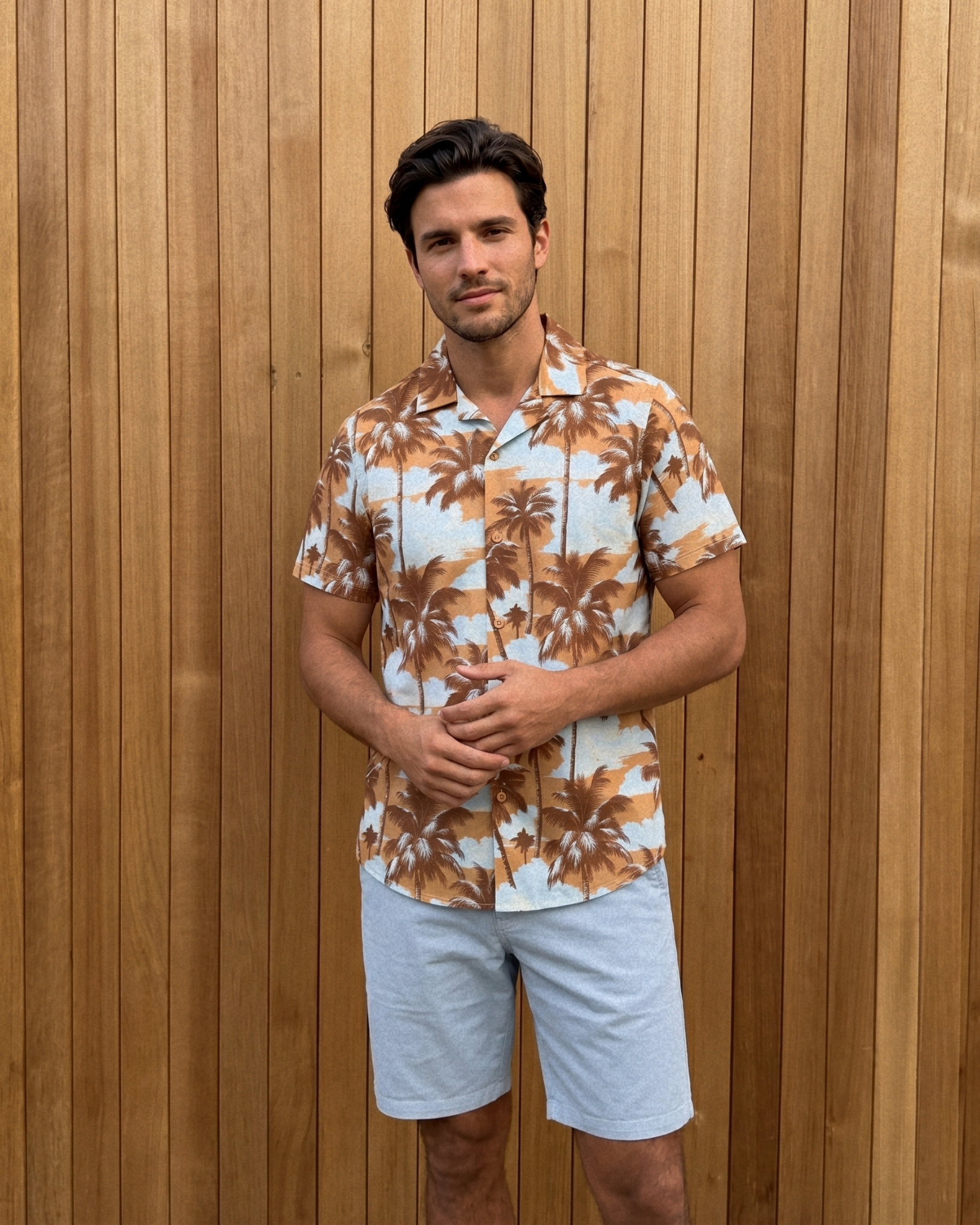 Acapulco Resort Shirt - Sunset Palm