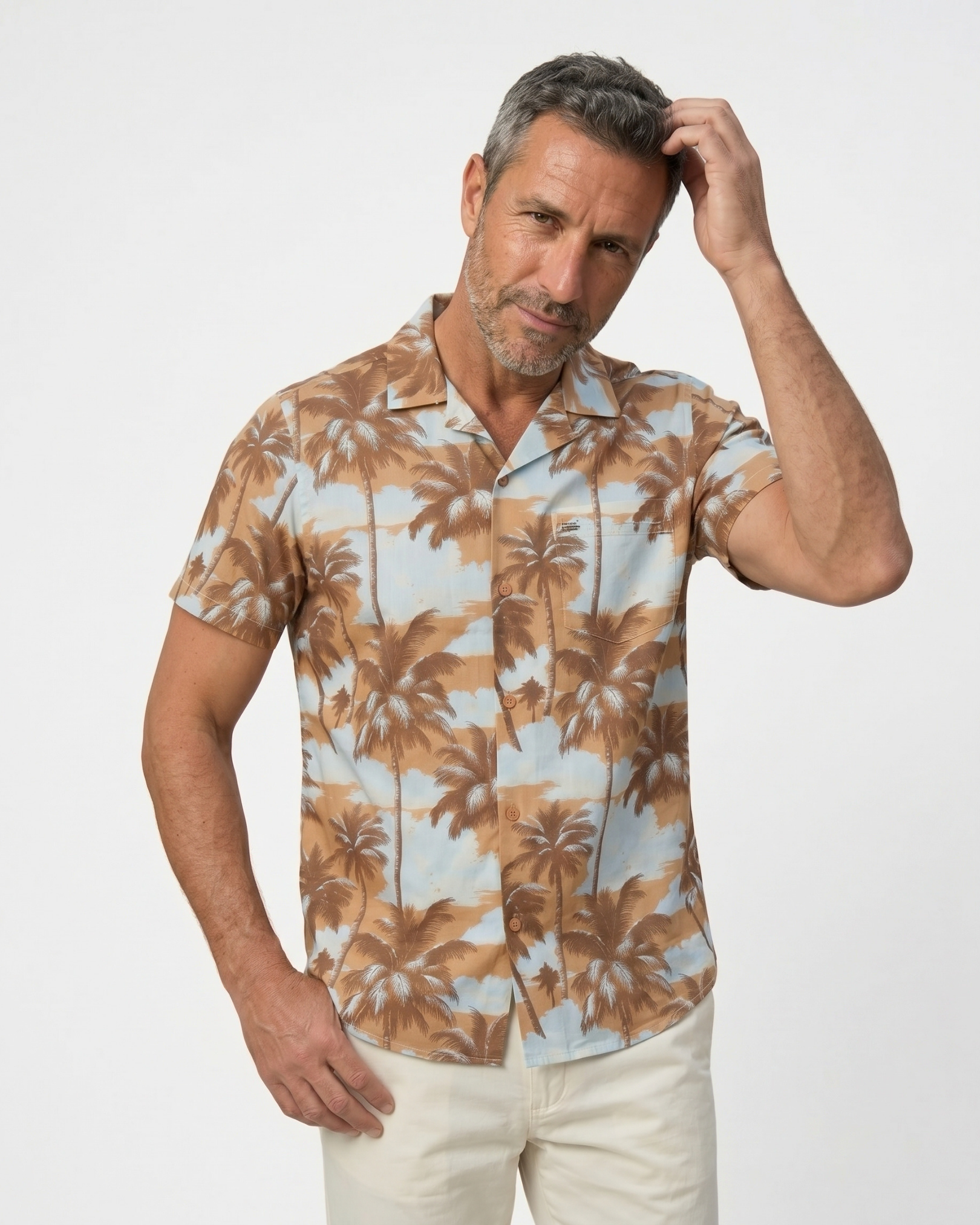 Acapulco Resort Shirt - Sunset Palm