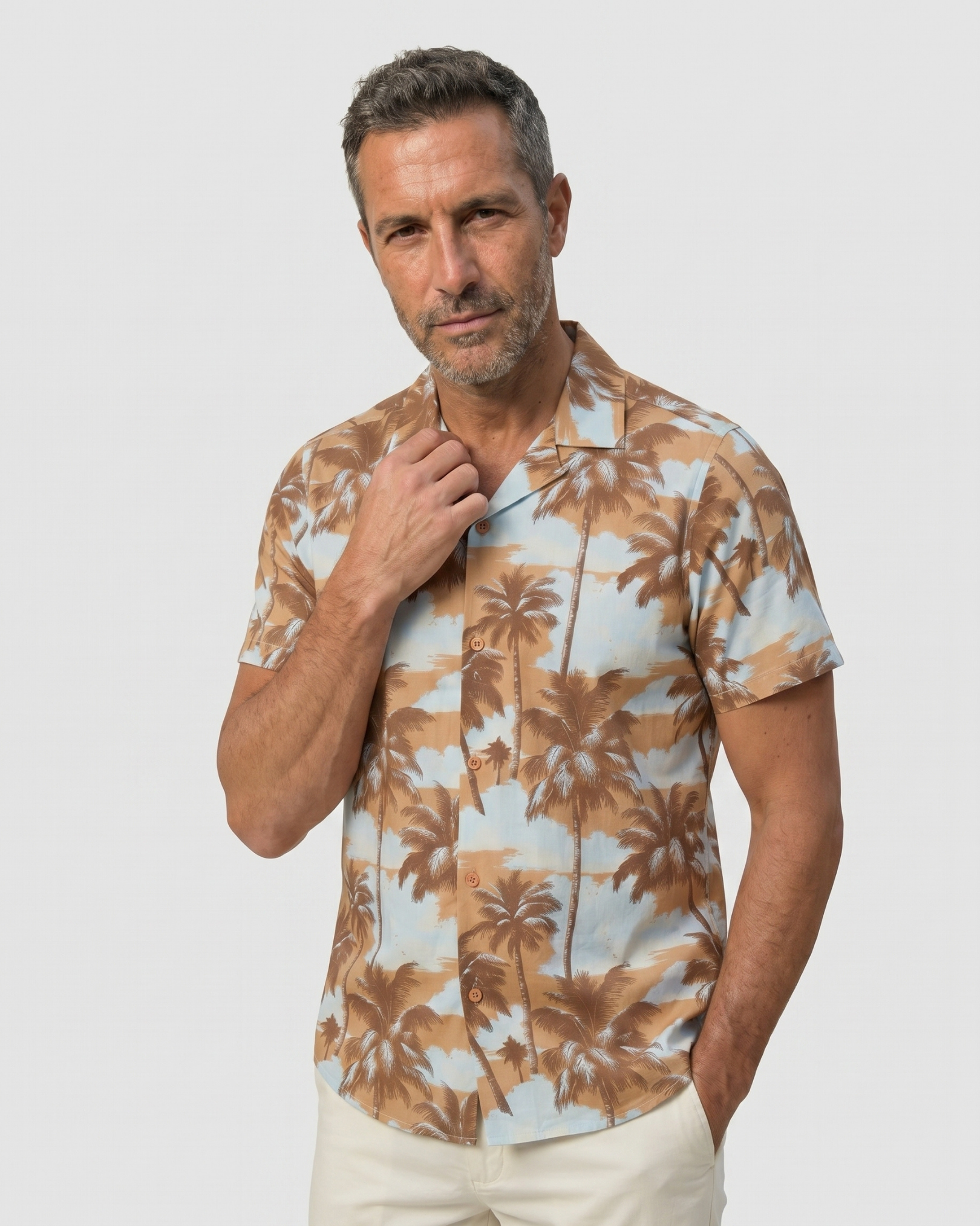 Acapulco Resort Shirt - Sunset Palm