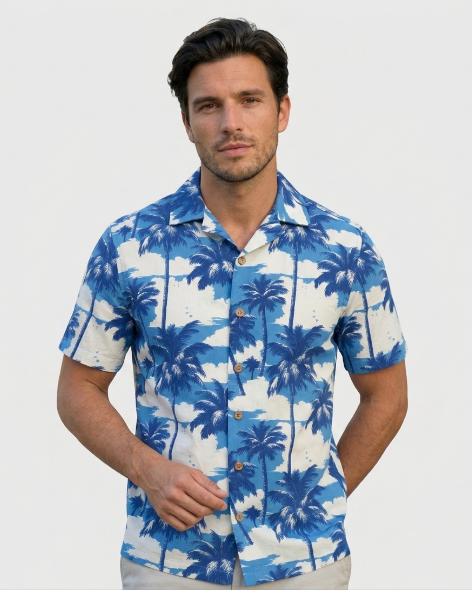 Acapulco Resort Shirt - Azure Palm