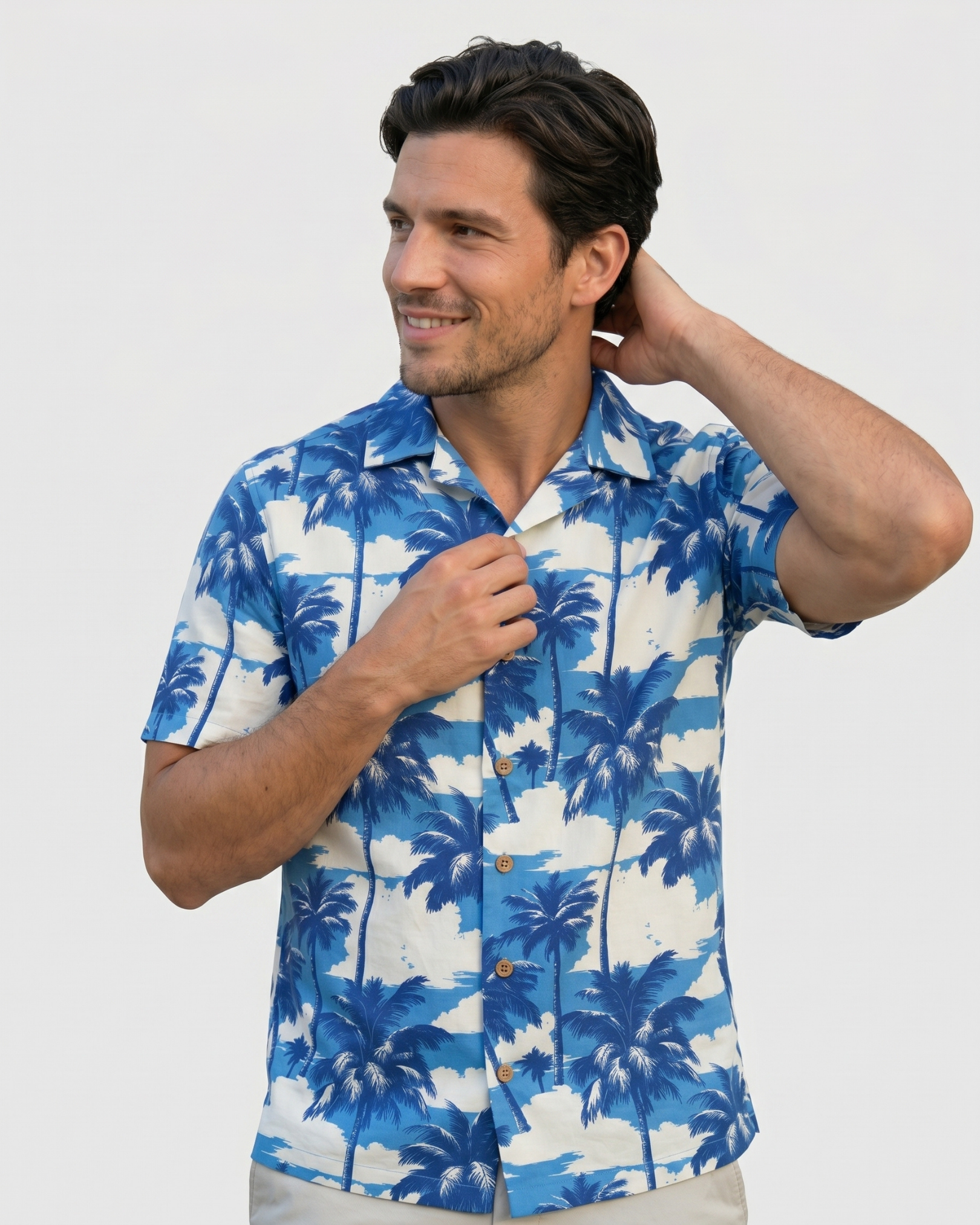 Acapulco Resort Shirt - Azure Palm