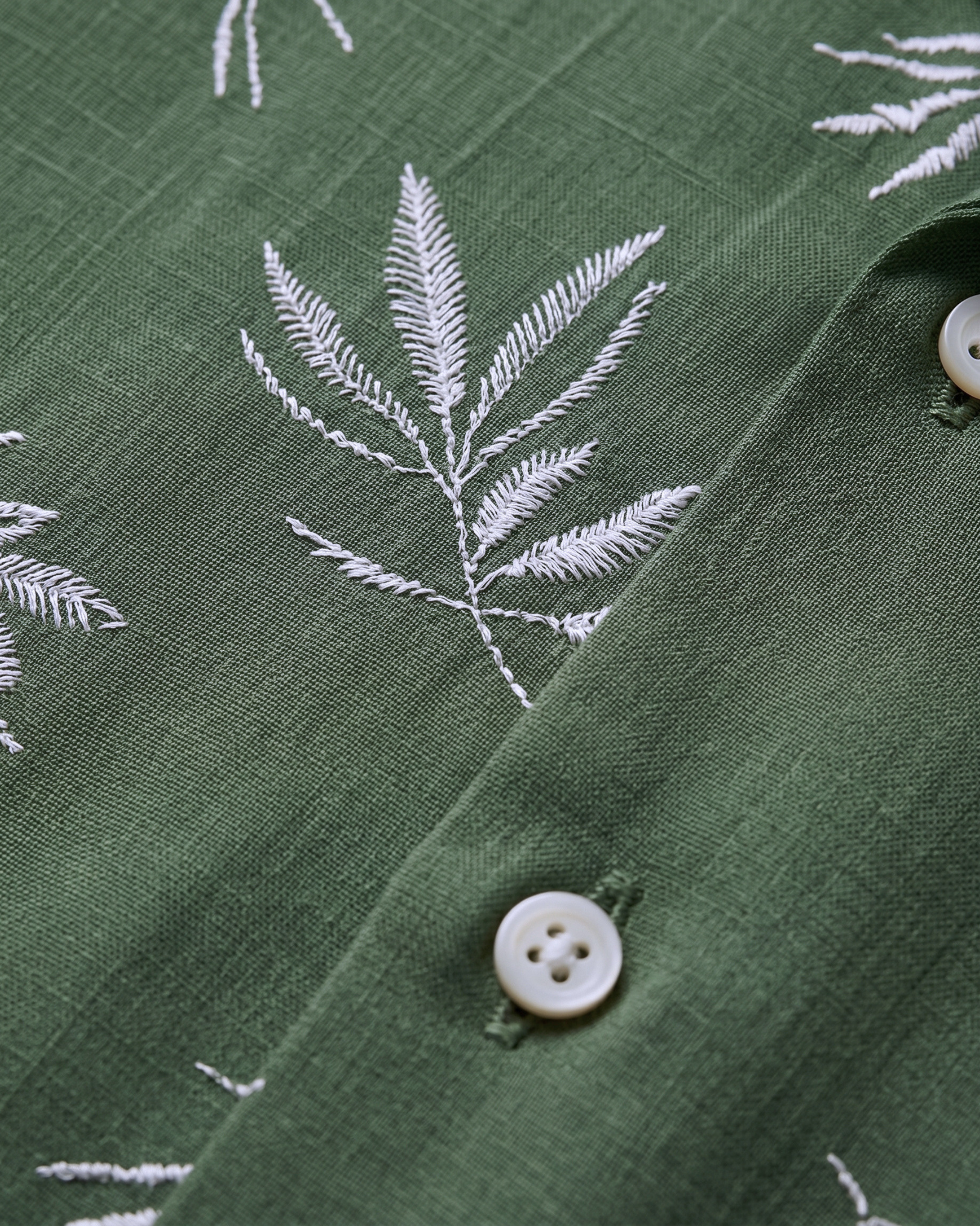 Deep Leaf Shirt - Sage Green Leaf