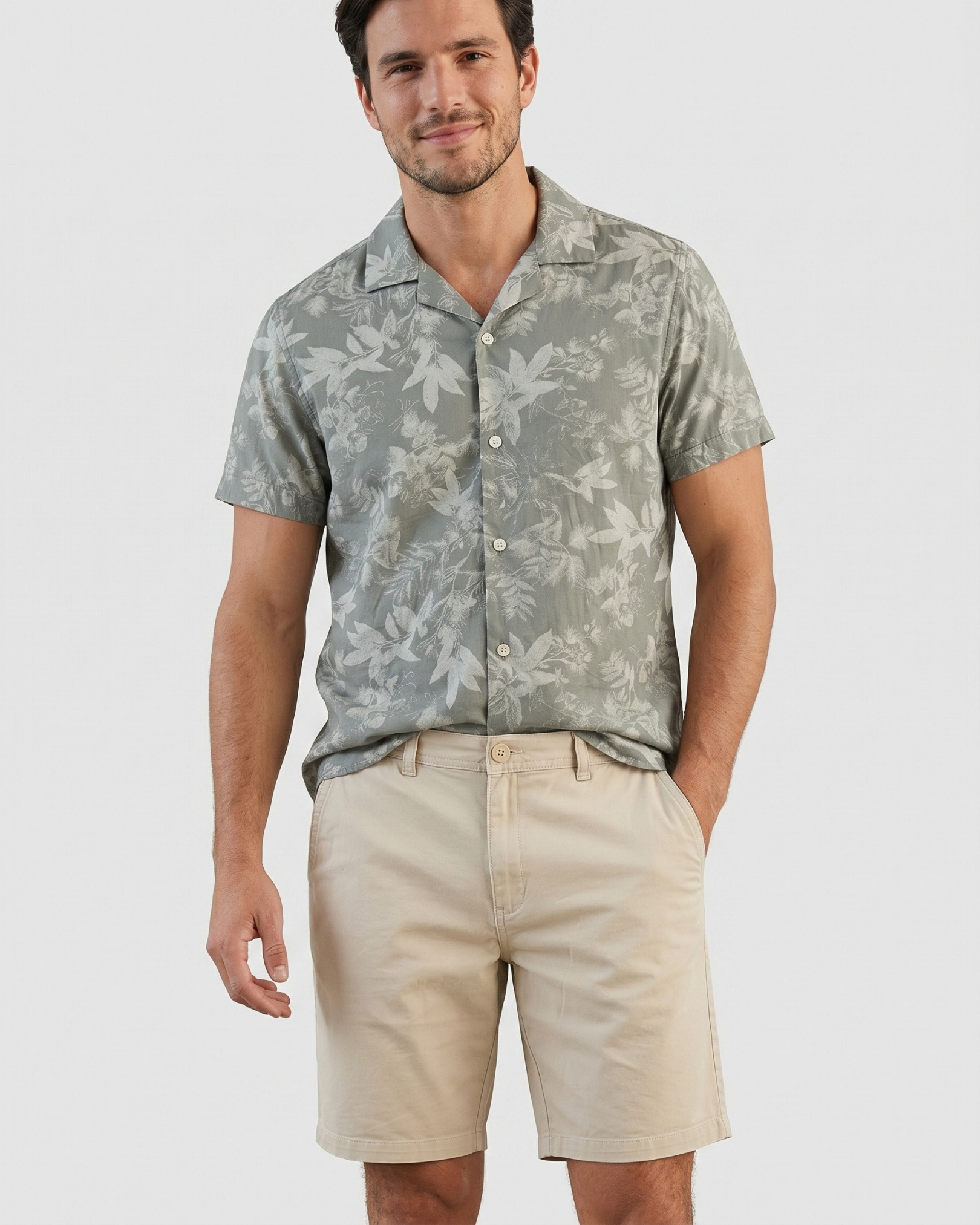 Tailored Bermuda - Bone White