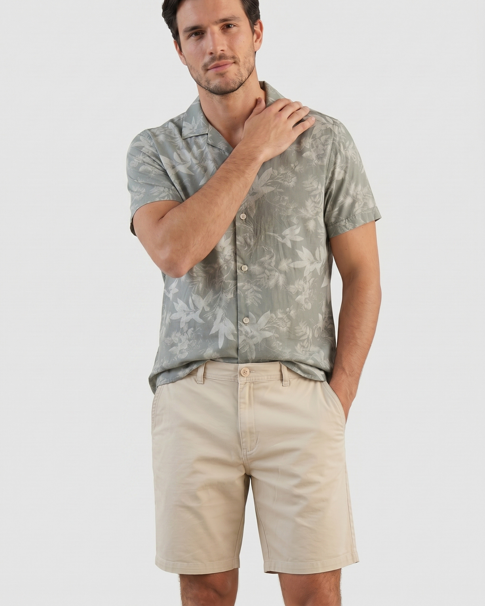 Tailored Bermuda - Bone White