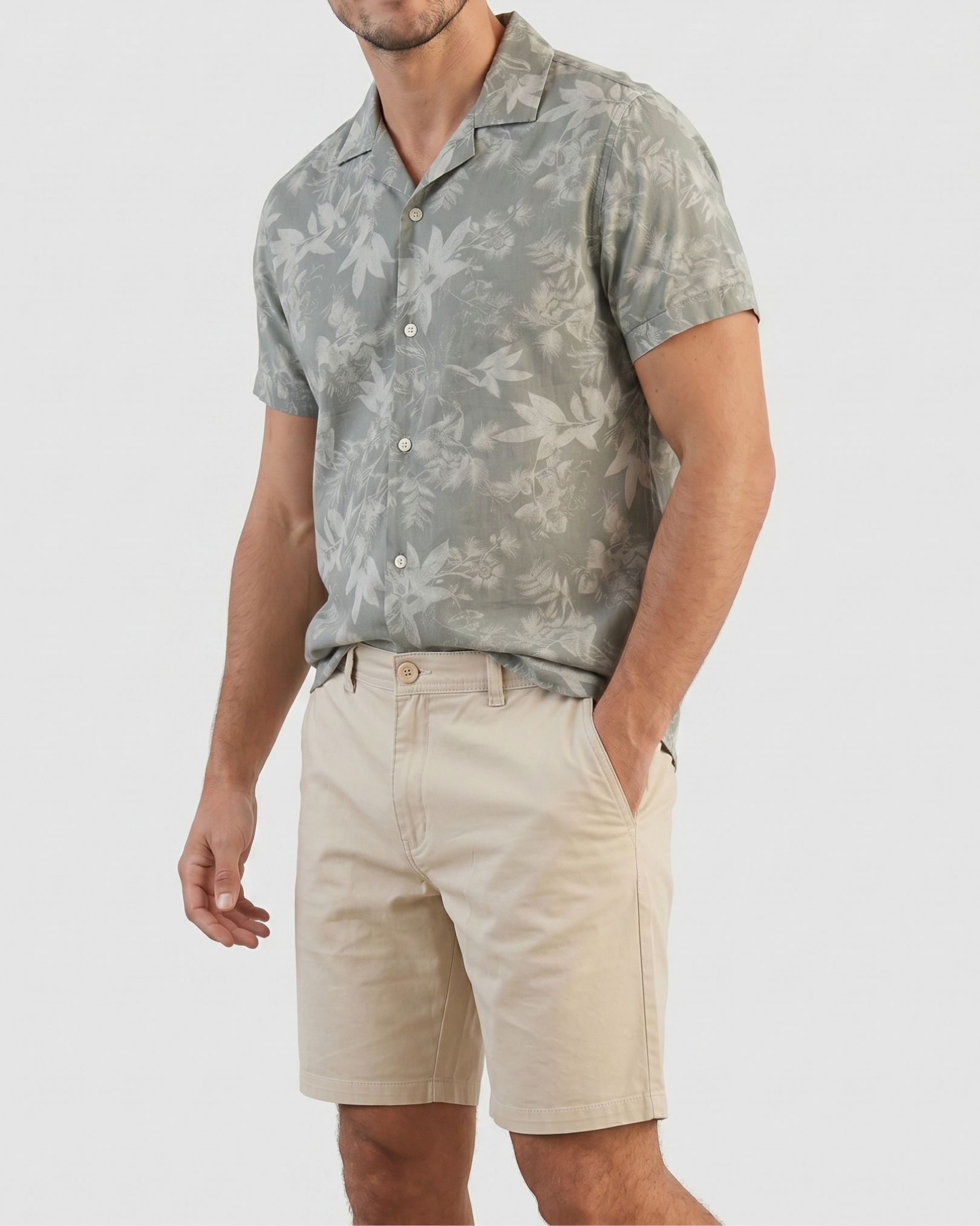 Tailored Bermuda - Bone White
