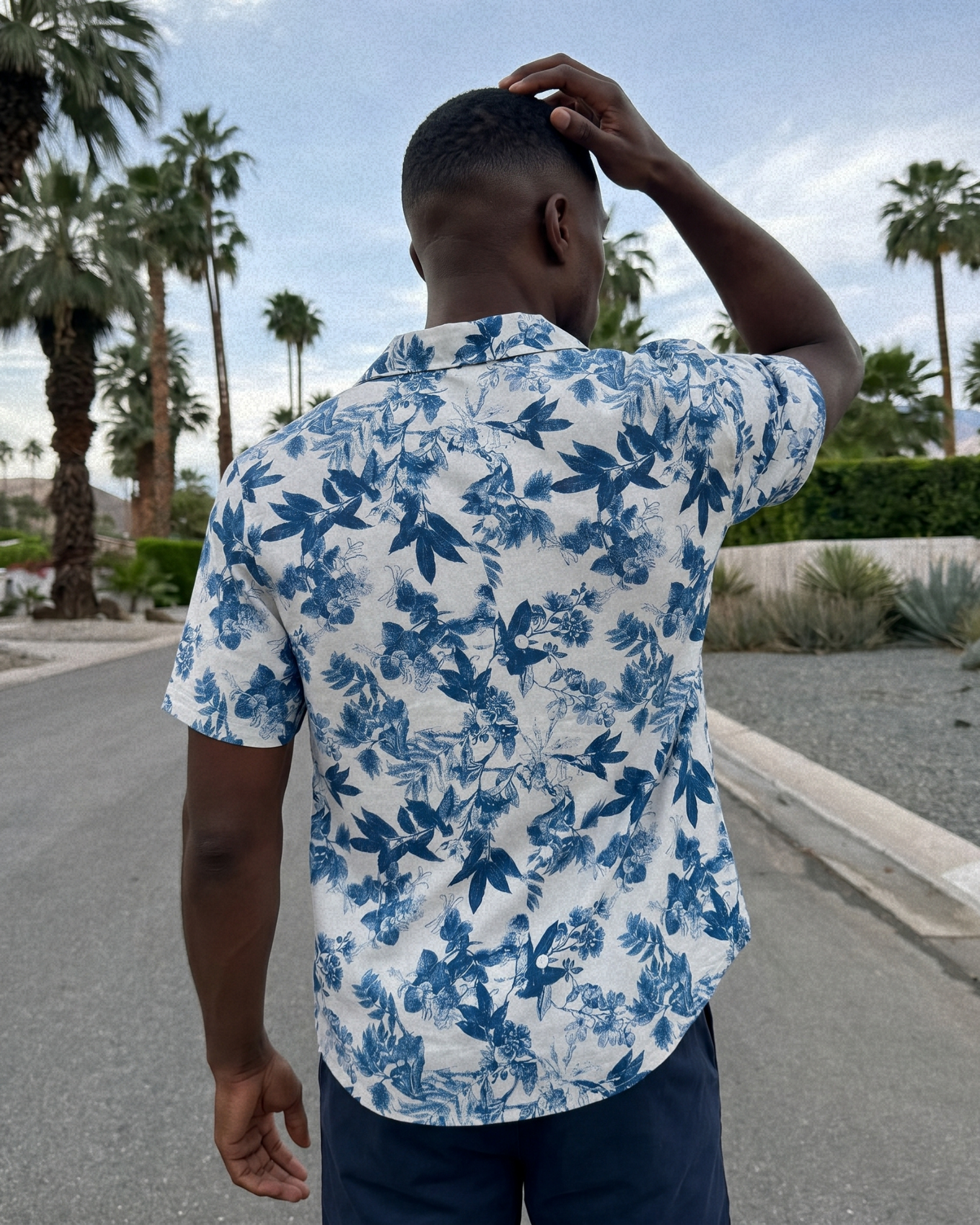 Azzurro Botanical Shirt - Azurro Blue