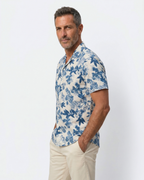 Camisa Botánica Azzurro - Azul Azurro
