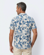 Camisa Botánica Azzurro - Azul Azurro