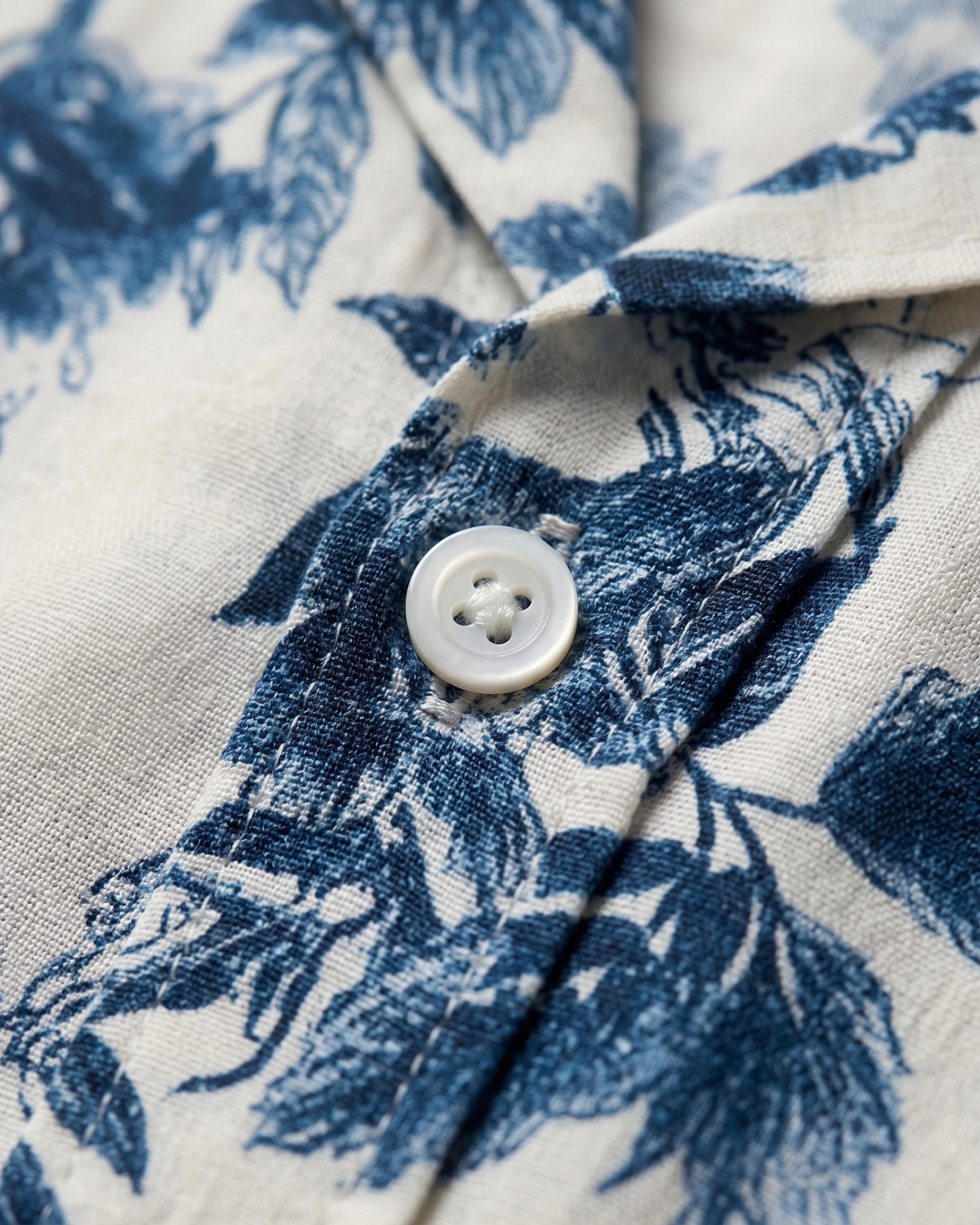 Camisa Botánica Azzurro - Azul Azurro