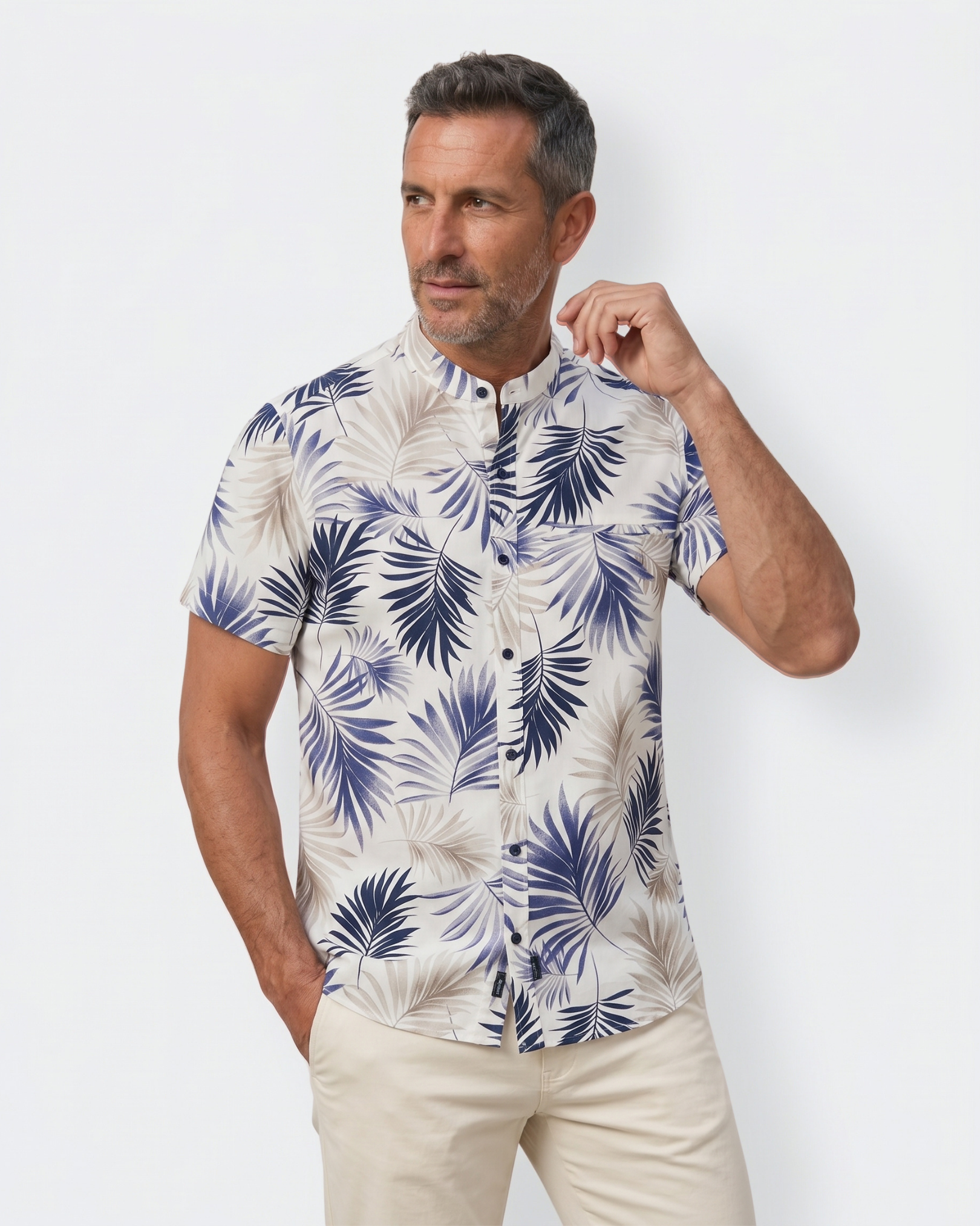 Palma Mao Shirt - Midnight Slate