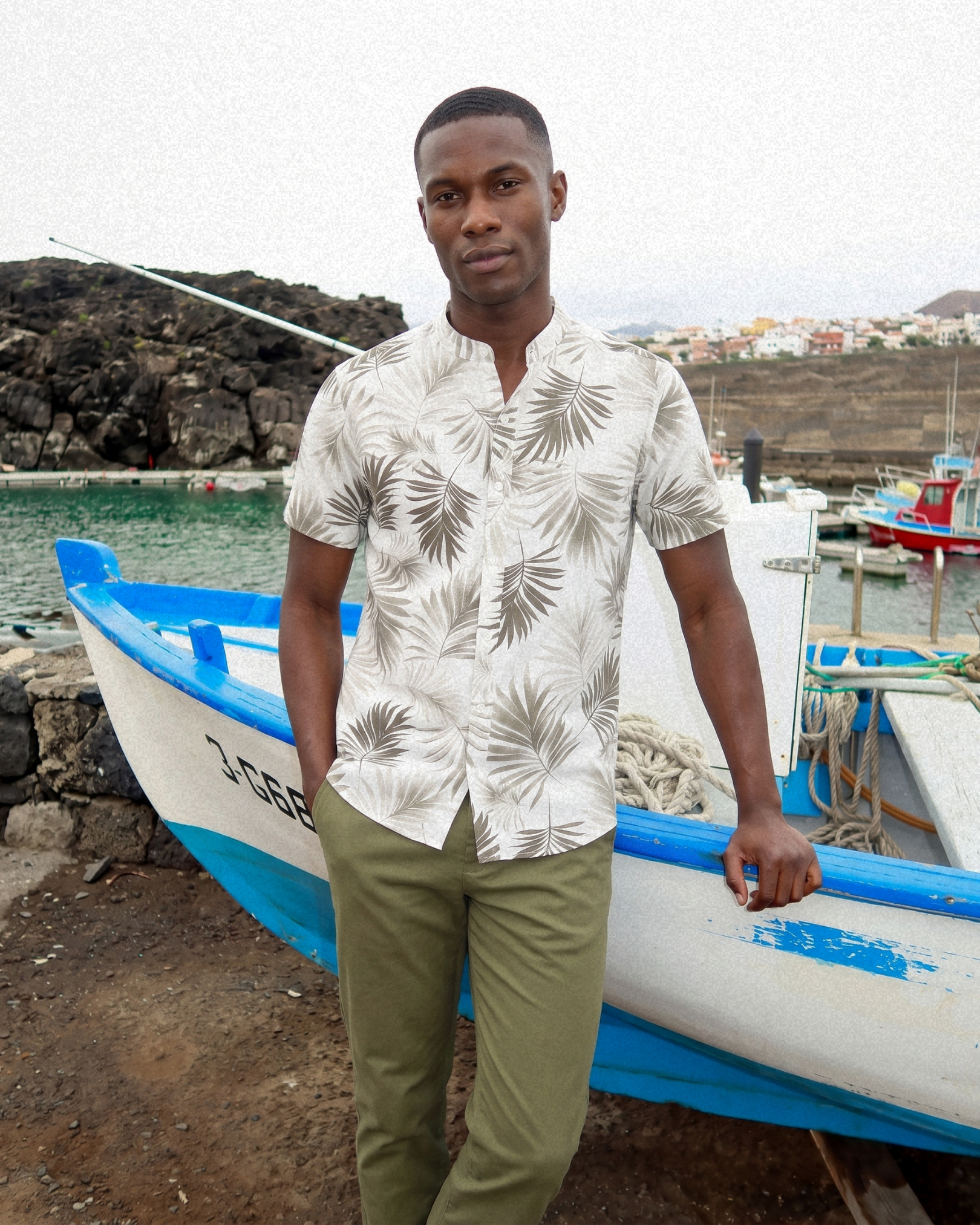 Palma Mao Shirt - Olive Grove