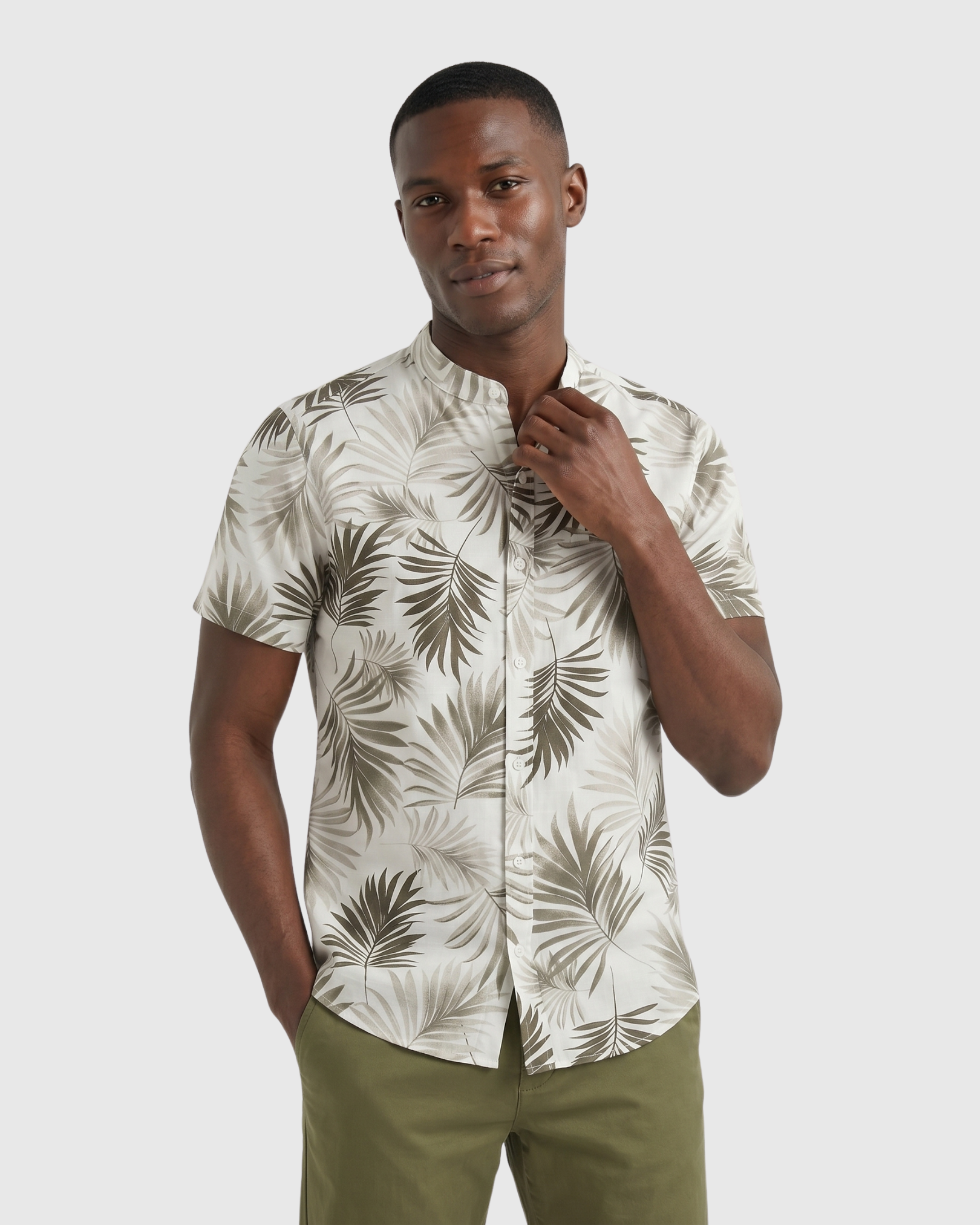 Palma Mao Shirt - Olive Grove