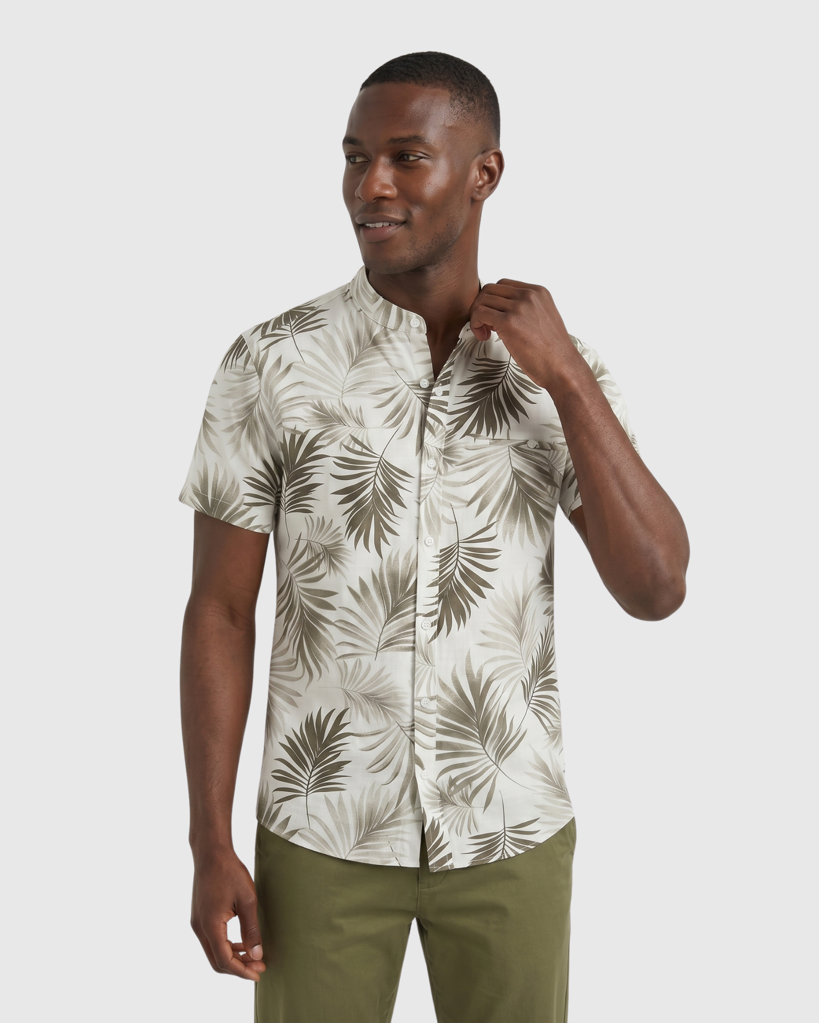Palma Mao Shirt - Olive Grove