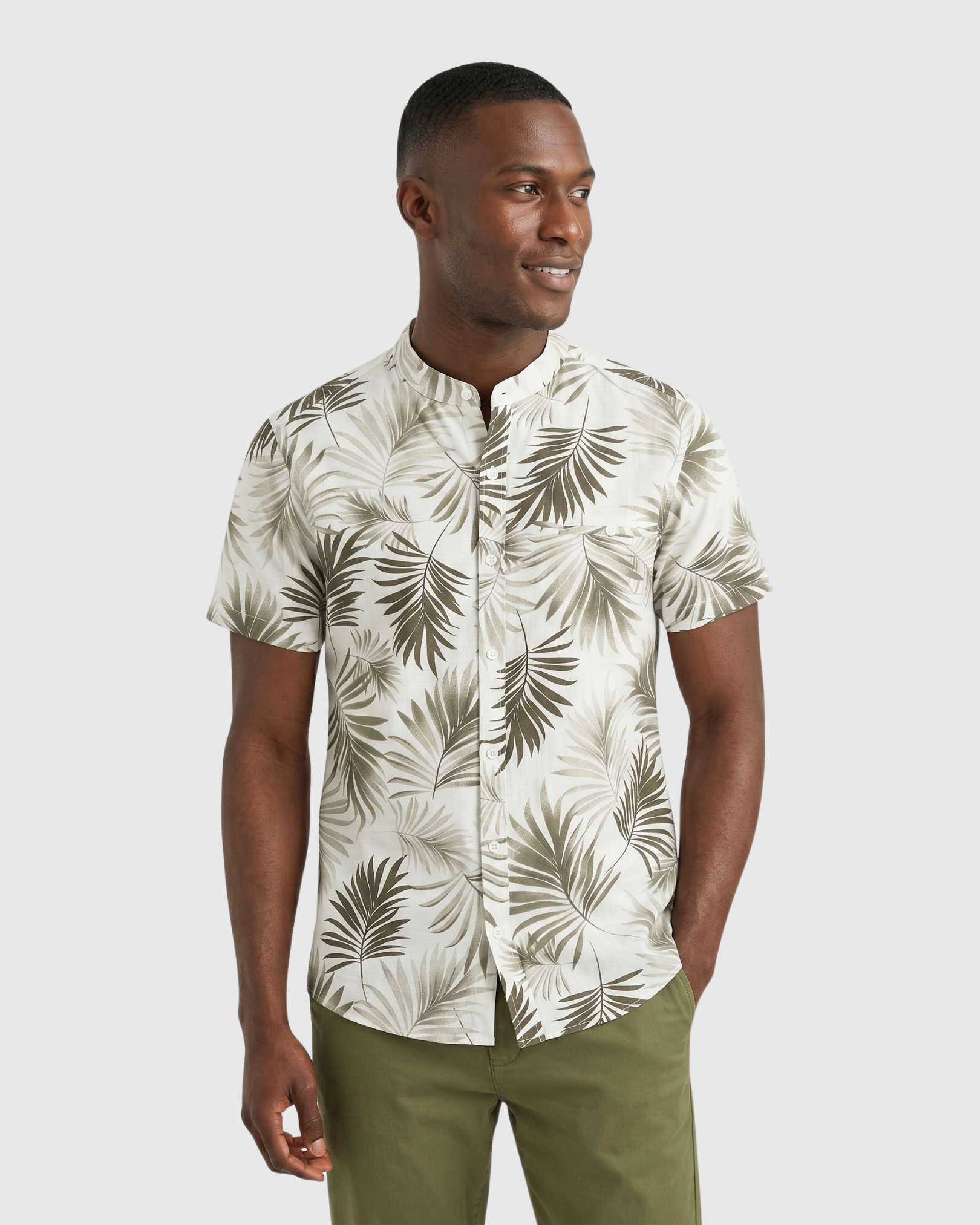 Palma Mao Shirt - Olive Grove
