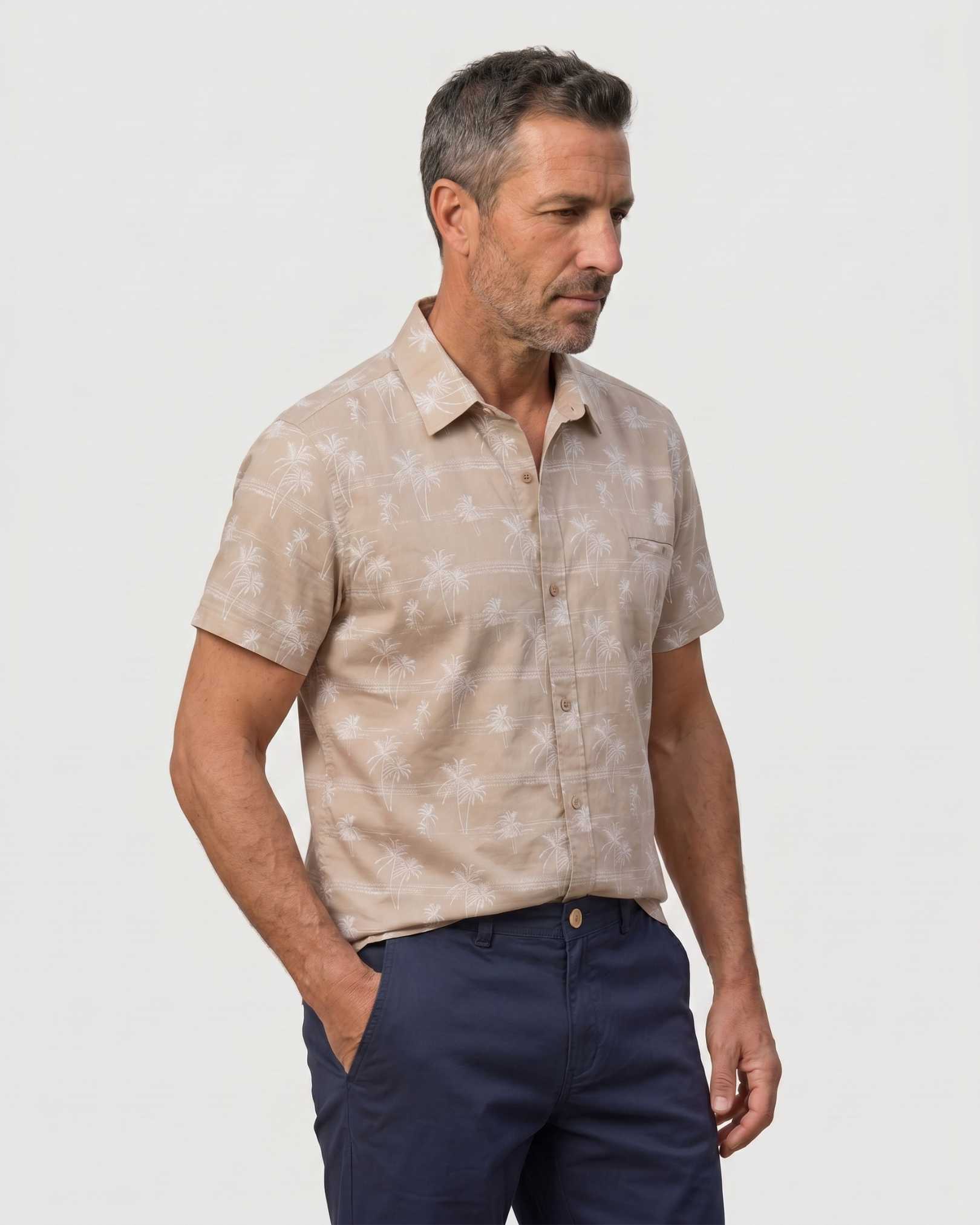 Sahara Palm Shirt - Desert Sand