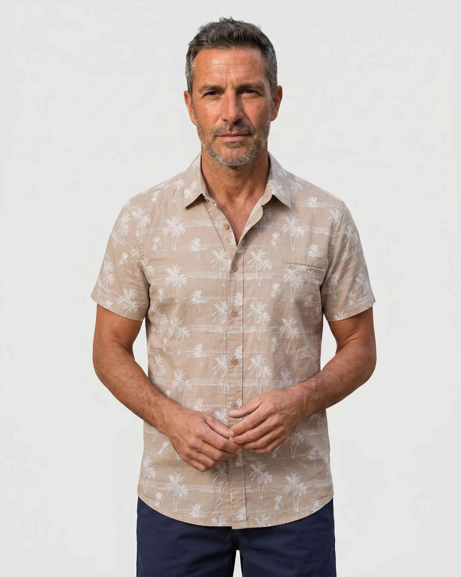Sahara Palm Shirt - Desert Sand