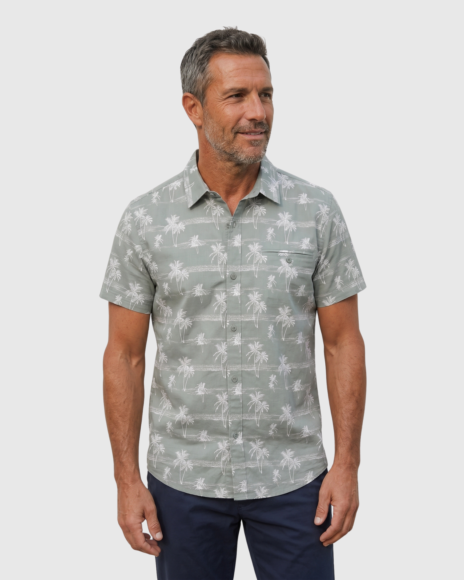 Sahara Palm Shirt - Sage Palm