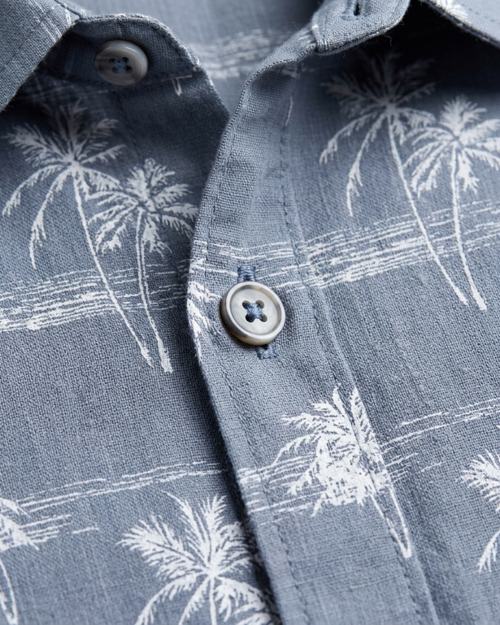 Sahara Palm Shirt - Oasis Blue