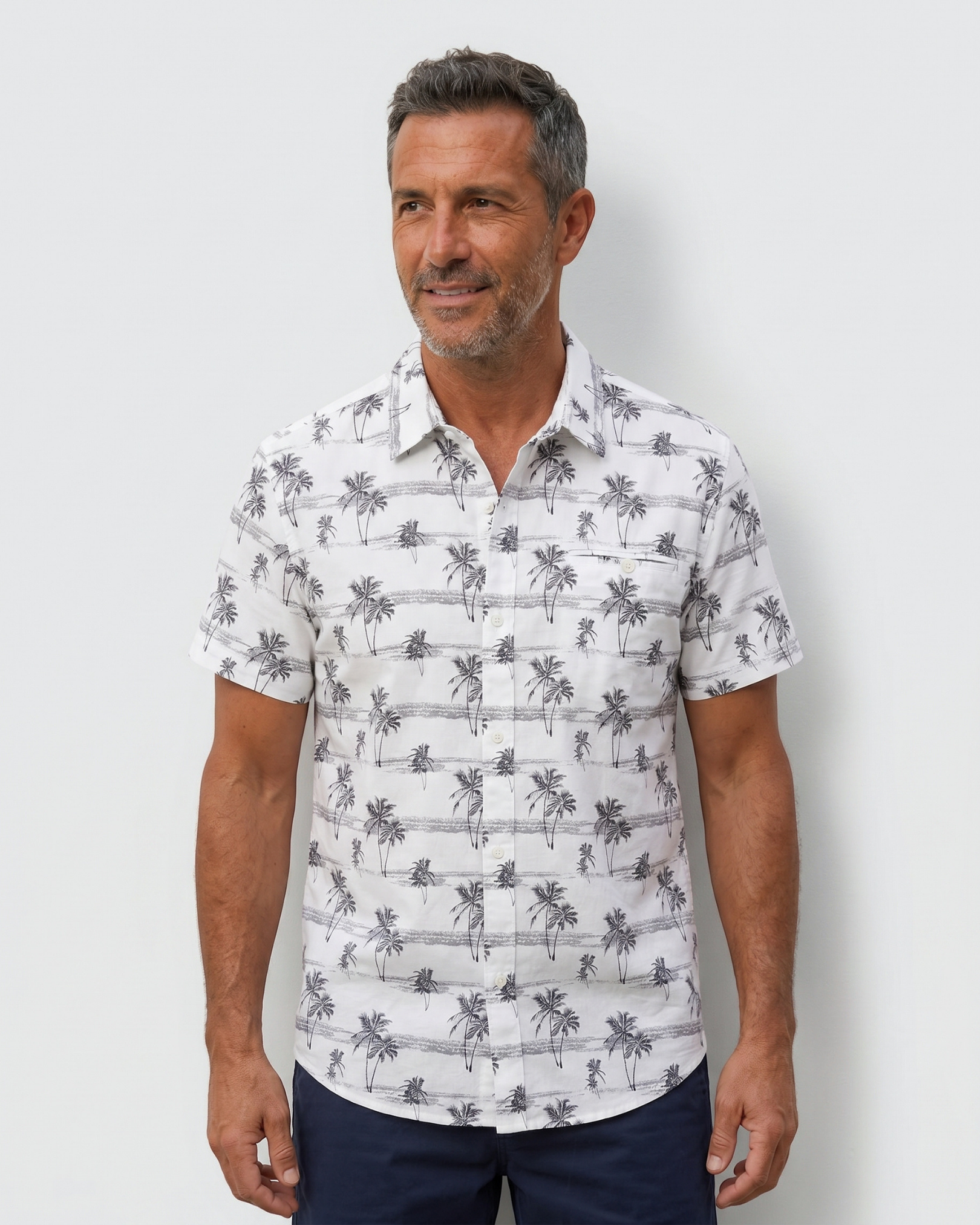 Sahara Palm Shirt - Obsidian Palm