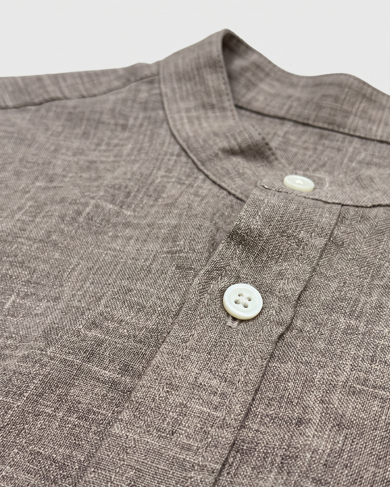 Lagos Mao Shirt - Stone Taupe