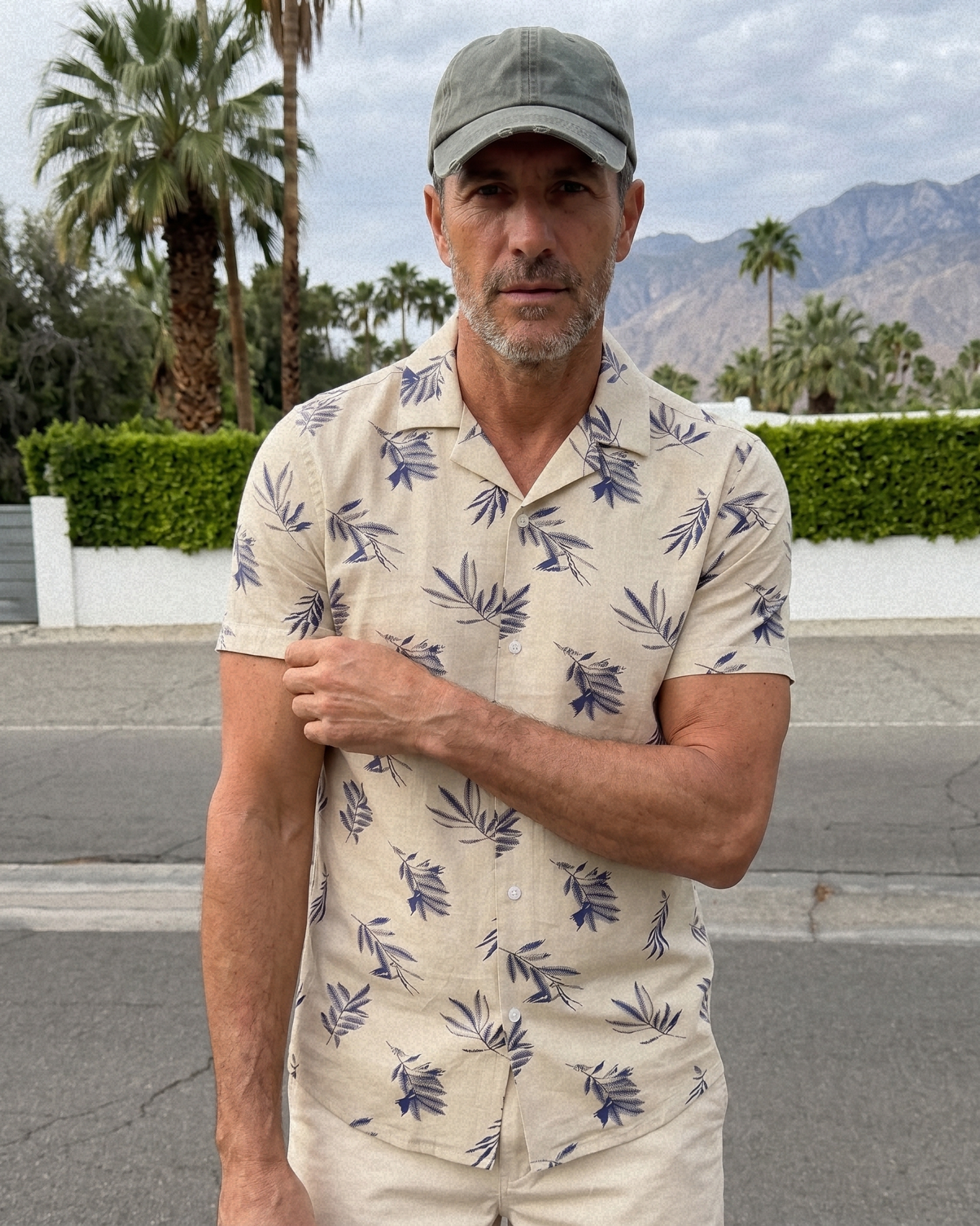 Deep Leaf Shirt - Desert Sand Leaf