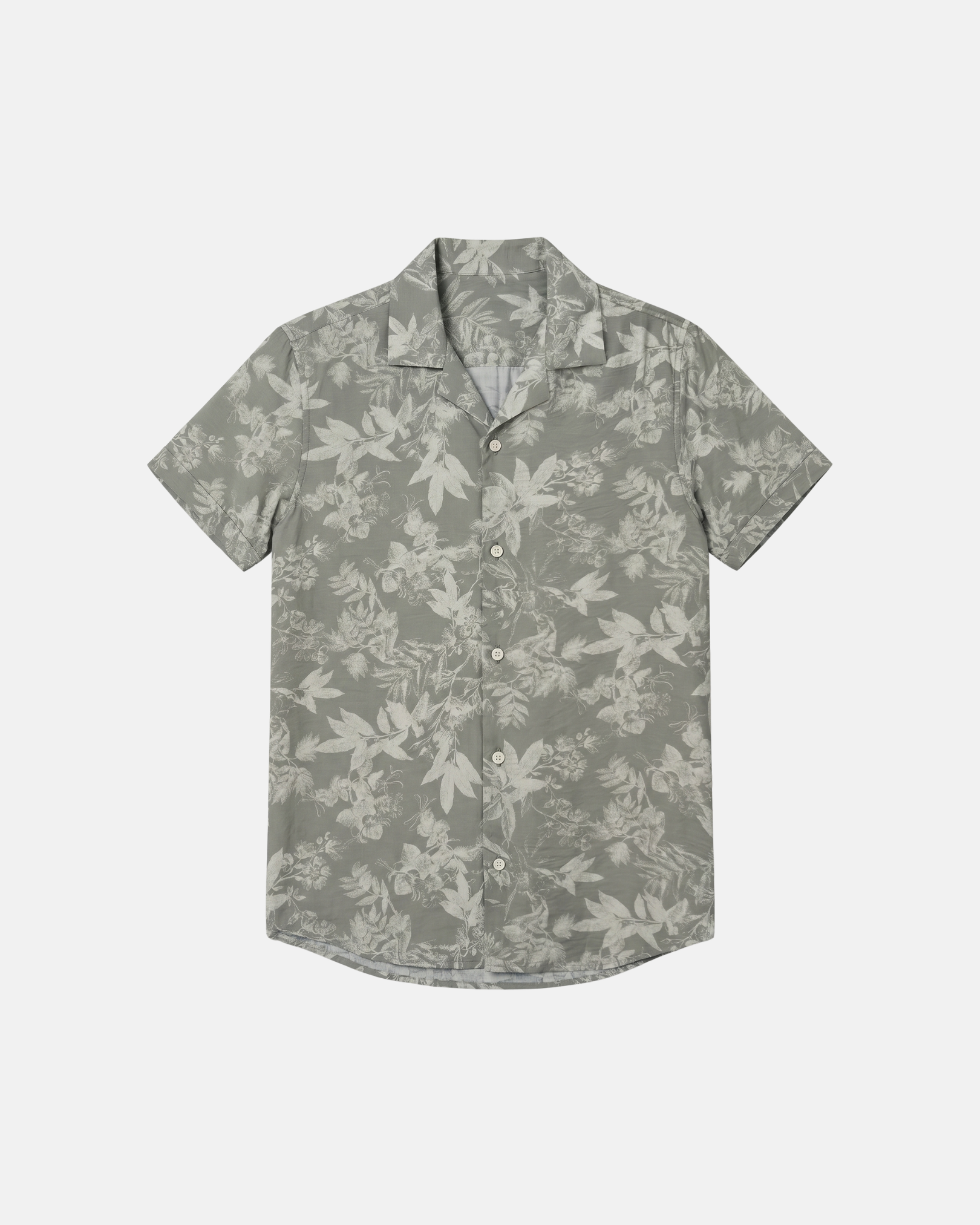 Azzurro Botanical Shirt - Ash Floral
